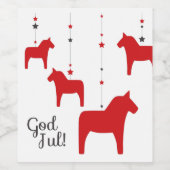 God jul! Etiket Dala Horse Wine (Enkel label)