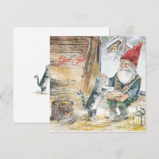 God Jul Feestdagenkaart (Voorkant / Achterkant)