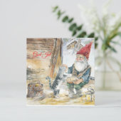 God Jul Feestdagenkaart (Staand voorkant)