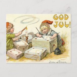 God Jul Gelukkig Kerstfeest! door Jenny Nystrom Briefkaart