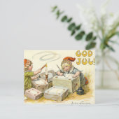 God Jul Gelukkig Kerstfeest! door Jenny Nystrom Briefkaart (Staand voorkant)