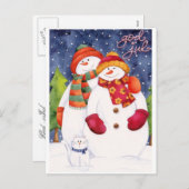 God Jul / Gelukkig Kerstfeest Feestdagenkaart (Voorkant / Achterkant)