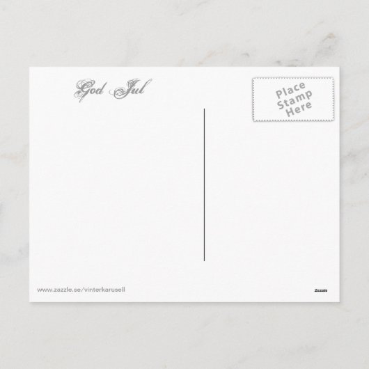 God Jul / Gelukkig Kerstfeest Feestdagenkaart (Achterkant)