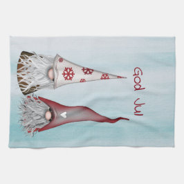 God Jul Gnome Kitchen Hand Towel Theedoek