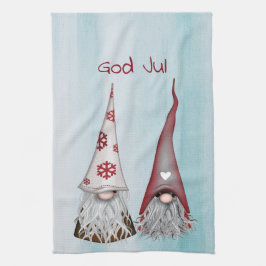 God Jul Gnome Kitchen Hand Towel Theedoek
