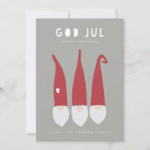 God Jul Gnomes Feestdagenkaart (Voorkant)