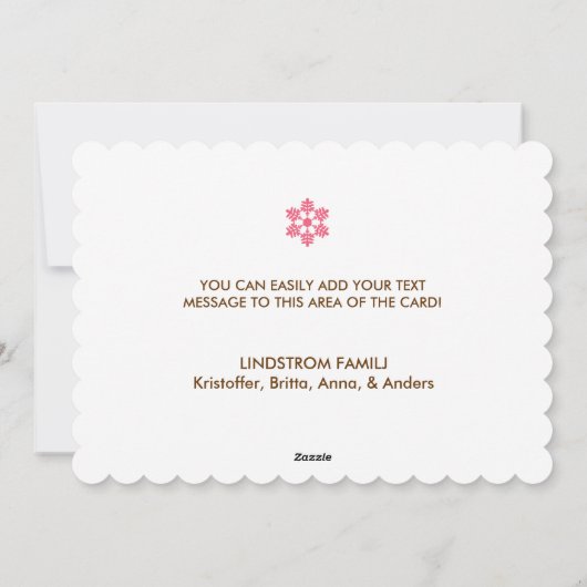 God Jul & Gott Nytt År Ornamenten Feestdagen Kaart (Achterkant)