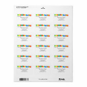 God jul heeft het etiket van de waterverf met hand (Full Sheet)