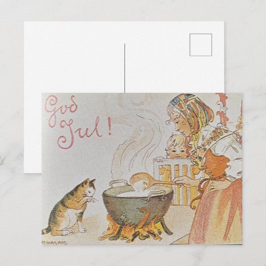 God Jul Helgkort  Briefkaart (Voorkant / Achterkant)