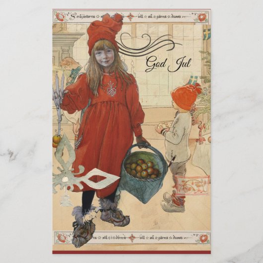 God Jul Helgkort Briefpapier (Voorkant)