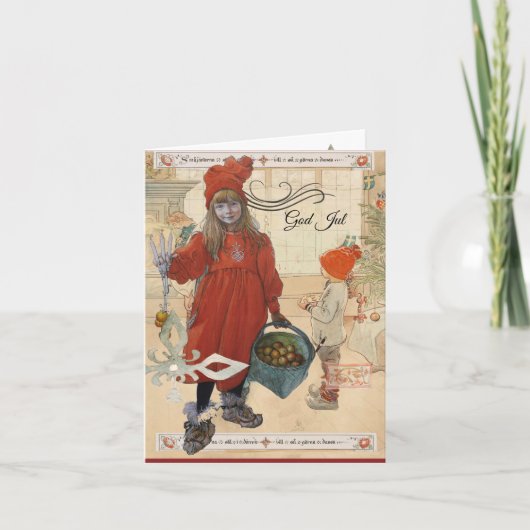 God Jul Helgkort  Feestdagen Kaart (Voorkant)