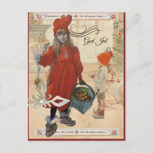 God Jul Helgkort  Feestdagenkaart (Voorkant)