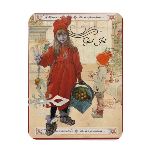God Jul Helgkort  Magneet (Verticaal)