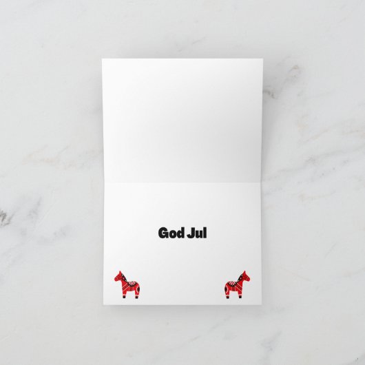 God jul (Julkort) Zweedse Kerstmis Kaart (Binnen)