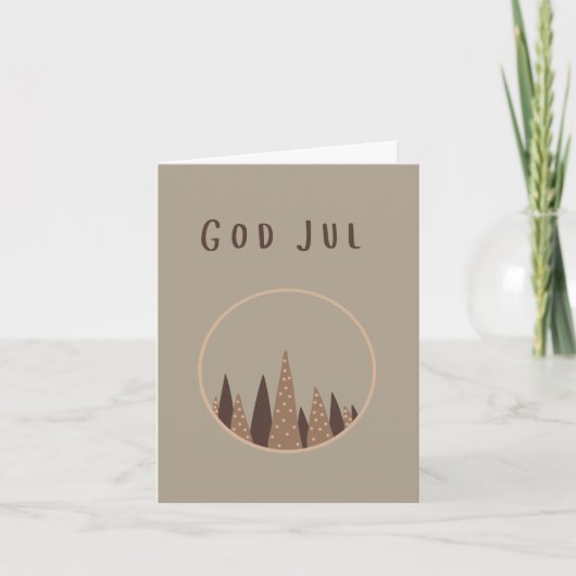 God jul (julkort) Zweedse Kerstmis Kaart (Voorkant)