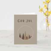 God jul (julkort) Zweedse Kerstmis Kaart (Gele Bloem)