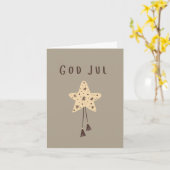 God jul (julkort) Zweedse Kerstmis Kaart (Gele Bloem)