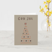 God jul (julkort) Zweedse Kerstmis Kaart (Gele Bloem)