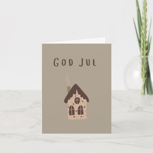 God jul (julkort) Zweedse Kerstmis Kaart (Voorkant)