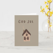 God jul (julkort) Zweedse Kerstmis Kaart (Gele Bloem)