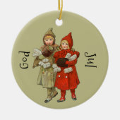 God Jul Keramisch Ornament (Voorkant)