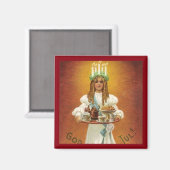 God Jul! Lucia met behandelingen Magneet (Voorkant / Achterkant)
