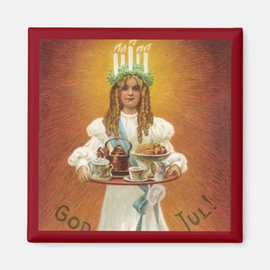 God Jul! Lucia met behandelingen Magneet (Voorkant)