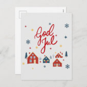 God Jul — Merry Christmas from the North! Feestdagenkaart (Voorkant / Achterkant)