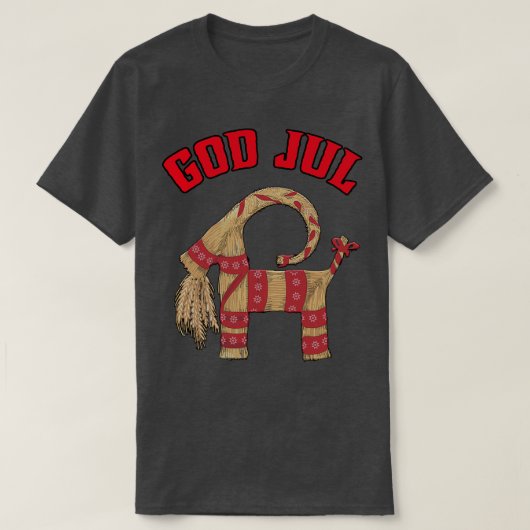 God jul Merry Kerstjubock Straw Goat T-shirt (Design voorkant)