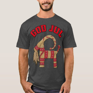 God jul Merry Kerstjubock Straw Goat T-shirt