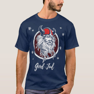 God Jul Merry KerstNorway Zweden Viking Xmas T-shirt
