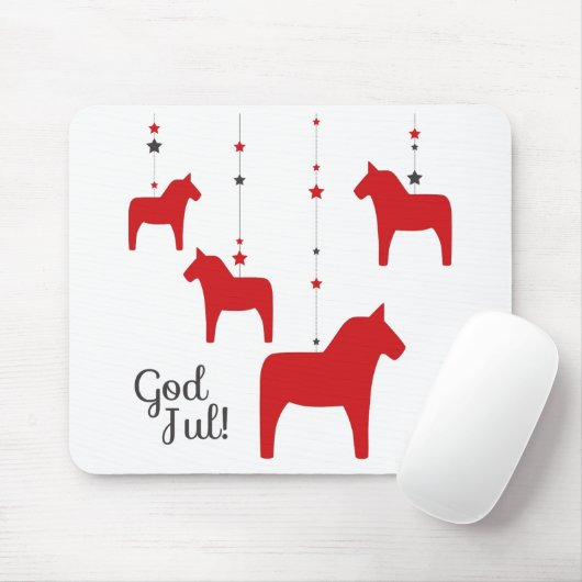 God jul! Muismat Dala Horse (Met muis)