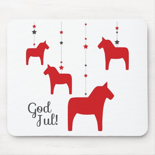 God jul! Muismat Dala Horse (Voorkant)