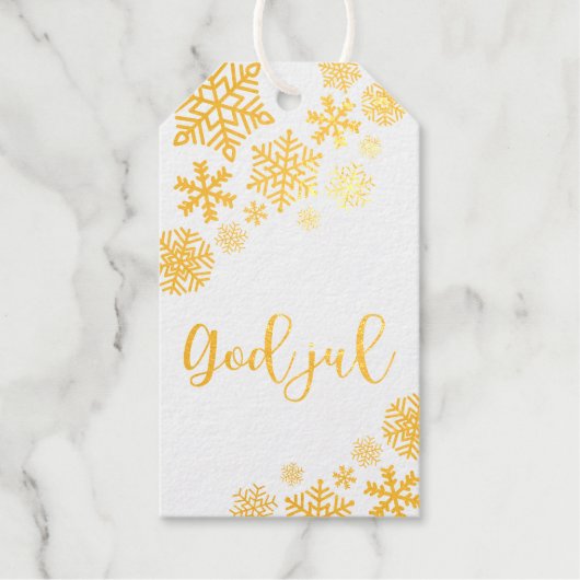 God jul, Noorse en Zweedse kerst Cadeaulabels (Voorkant)