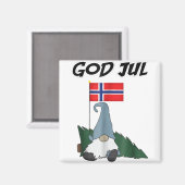 God jul noorse gnome t merry kerst noorwegen . p magneet (Voorkant / Achterkant)