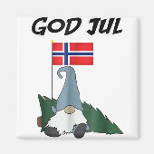 God jul noorse gnome t merry kerst noorwegen . p magneet (Voorkant)