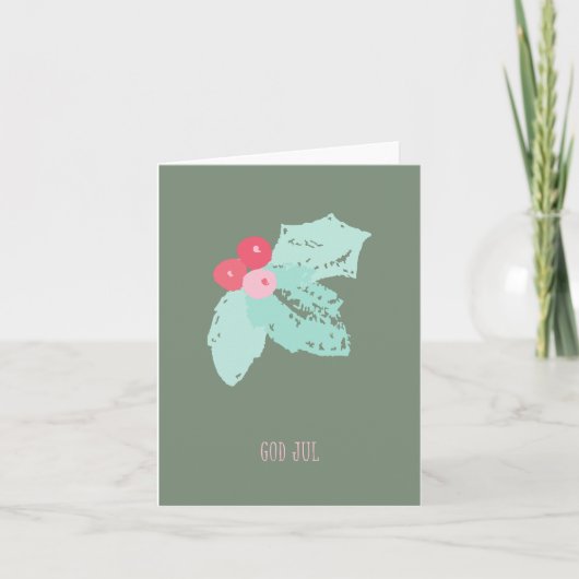 God jul, Noorse kerst Kaart (Voorkant)