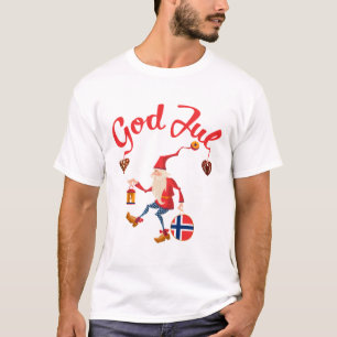God jul noorse kerst noorwegen tomte gno t-shirt