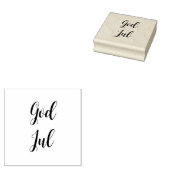 God jul Noorse Kerstmis Groet Rubberstempel (Gestempeld)