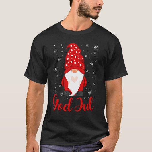 God jul Norway Gnome Merry Kerstapparel T-shirt (Voorkant)