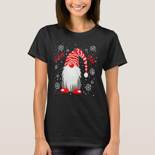 God jul Norway Gnome Merry Kerstapparel T-shirt (Voorkant)