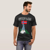 God Jul Norwegian Gnome Merry Christmas Norway Tee T-shirt (Voorkant volledig)