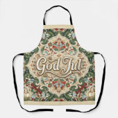 God Jul Norwegian Norway Christmas Apron Schort (Voorkant)
