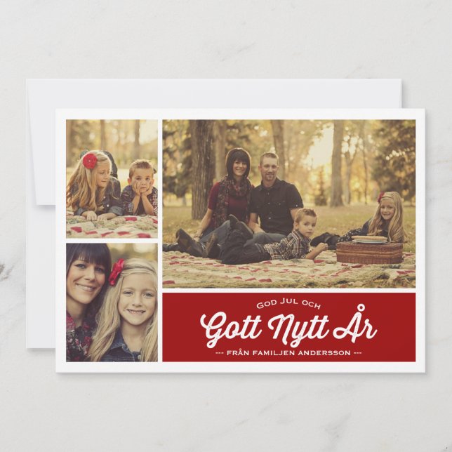 God Jul och Gott Nytt År hälsning (Voorkant)