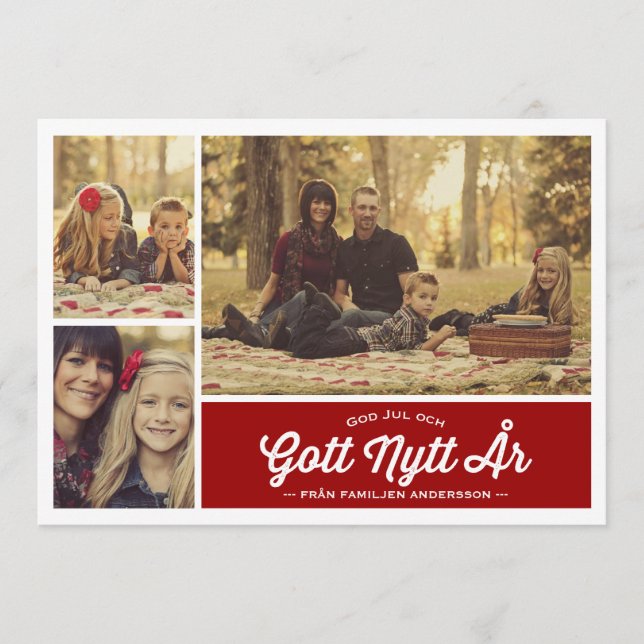 God Jul och Gott Nytt År hälsning (Voorkant)