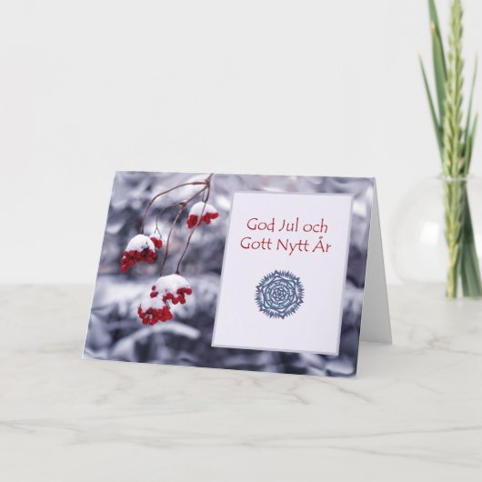 God Jul och Gott Nytt Ar, Zweedse kerstkaart Feestdagen Kaart (Voorkant)