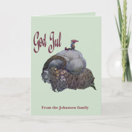 God Jul Scandinavian Julbocken Yule Goat After Joh Kaart