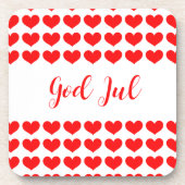 God Jul Scandinavisch kerstcadeau voor vriend mam Bier Onderzetter (Voorkant)