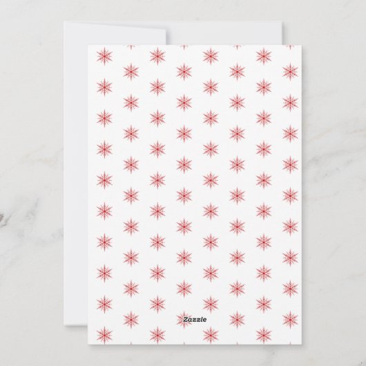 God Jul Scandinavisch Patroon Kerstmis Groet Feestdagenkaart (Achterkant)