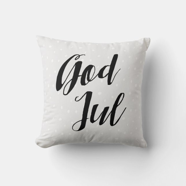 God Jul | Scandinavische kerst Kussen (Voorkant)